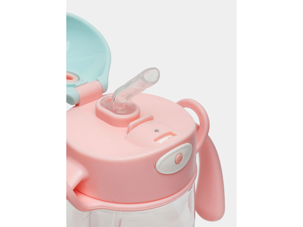 لیوان نی دار دسته دار حجم 380 میلی لیتر فانتزی