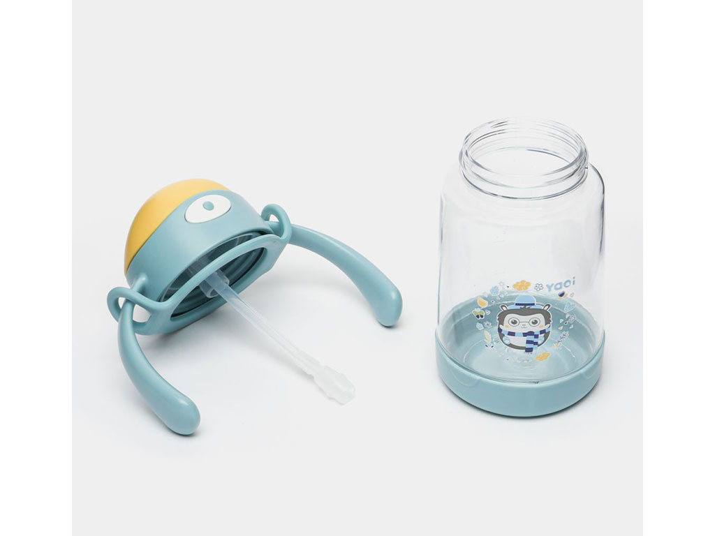 لیوان نی دار دسته دار حجم 380 میلی لیتر فانتزی