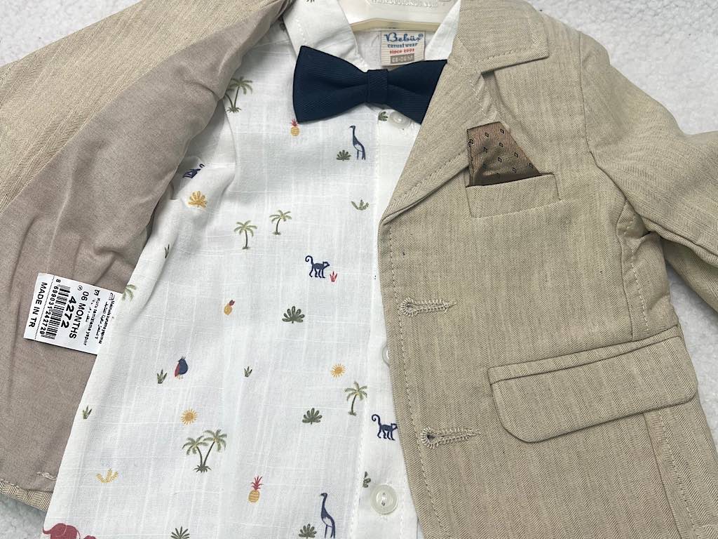 ست مجلسی کت و شلوار و شومیز و پاپیون bebus ترکیه