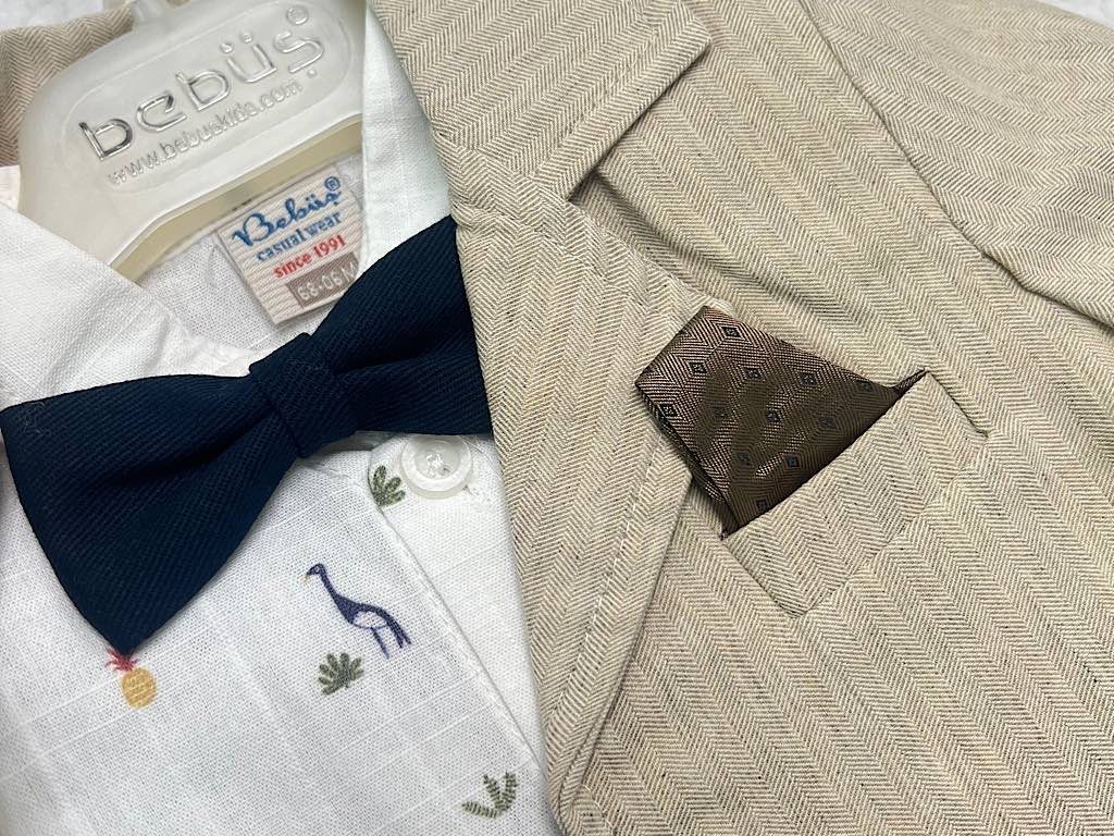 ست مجلسی کت و شلوار و شومیز و پاپیون bebus ترکیه