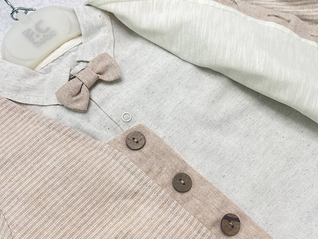 ست مجلسی کت و شلوار و شومیز و پاپیون نوزادی f.c bebe ترکیه