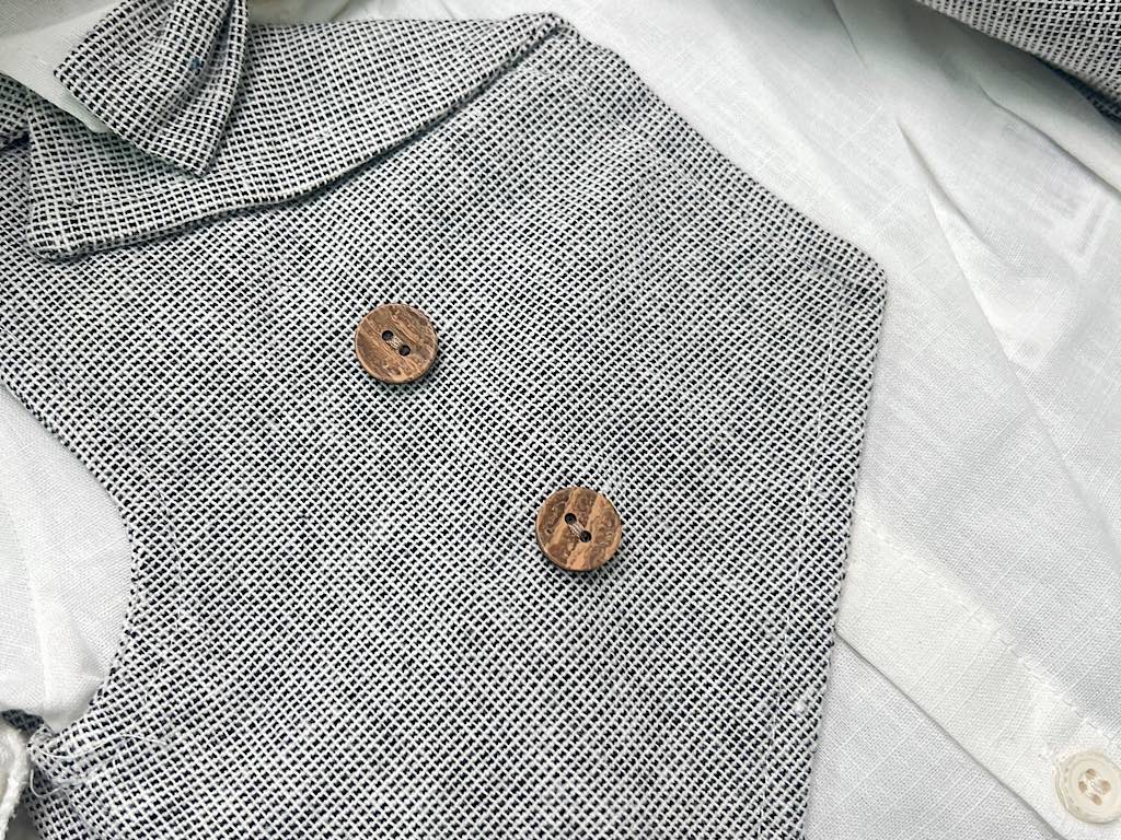 ست مجلسی شومیز و شلوار و جلیقه با پاپیون نوزادی bebelinna ترکیه