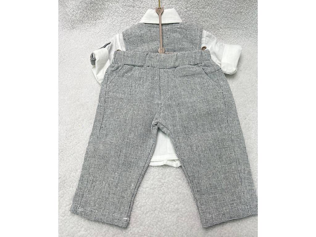 ست مجلسی شومیز و شلوار و جلیقه با پاپیون نوزادی bebelinna ترکیه