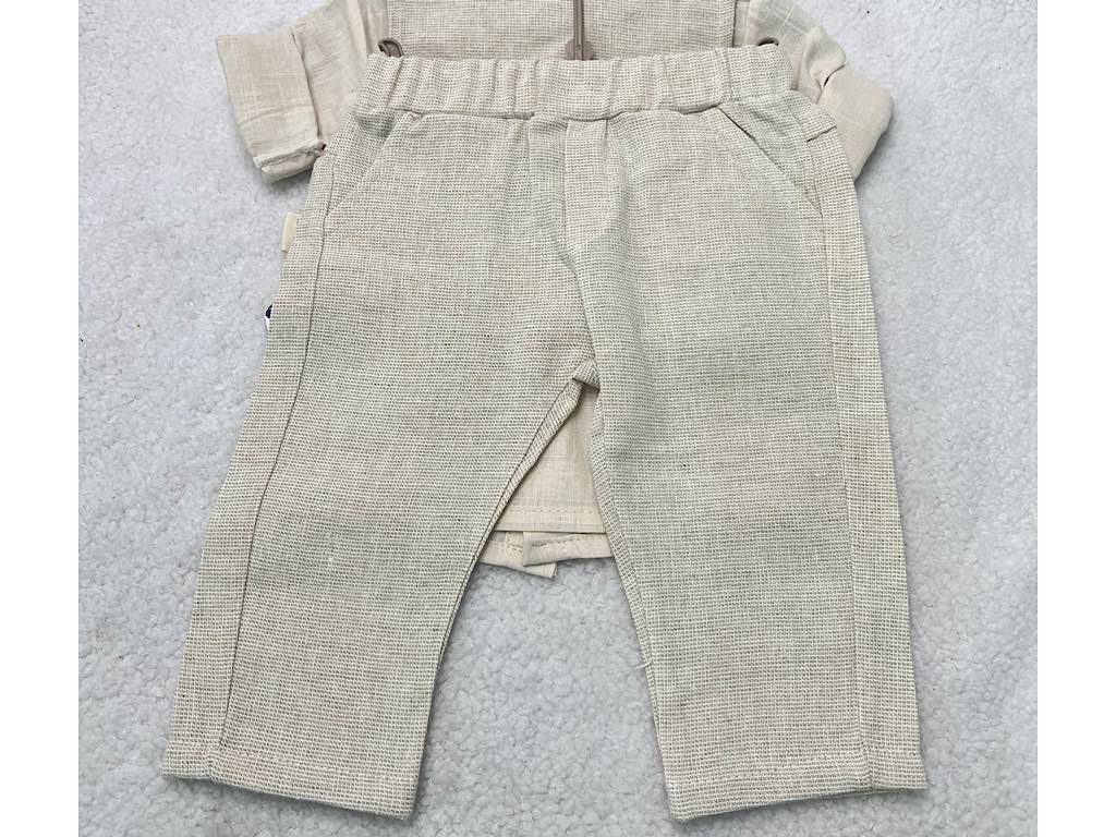 ست مجلسی شومیز و شلوار و جلیقه با پاپیون نوزادی bebelinna ترکیه