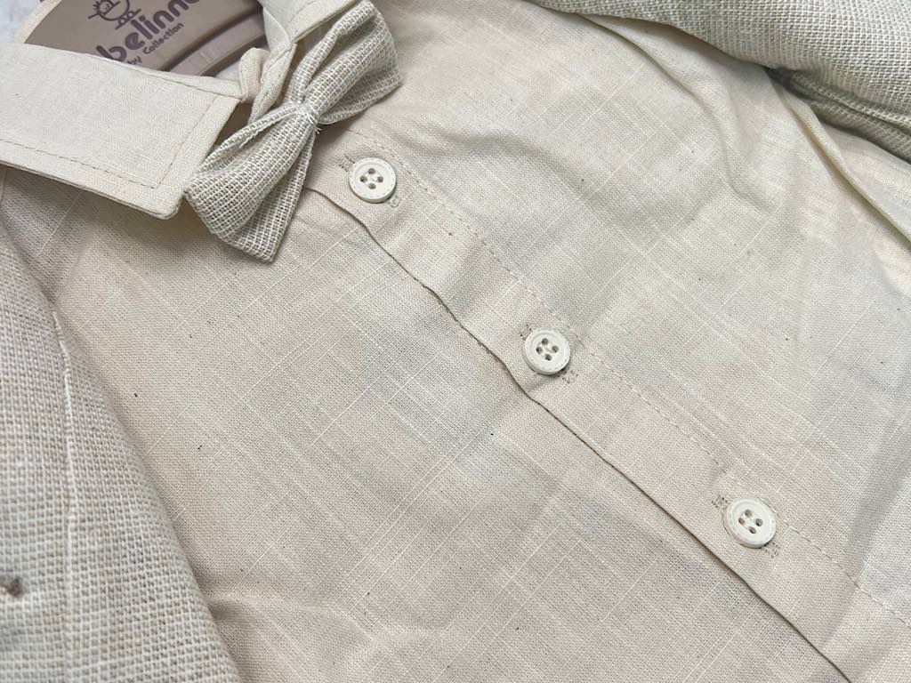 ست مجلسی شومیز و شلوار و جلیقه با پاپیون نوزادی bebelinna ترکیه