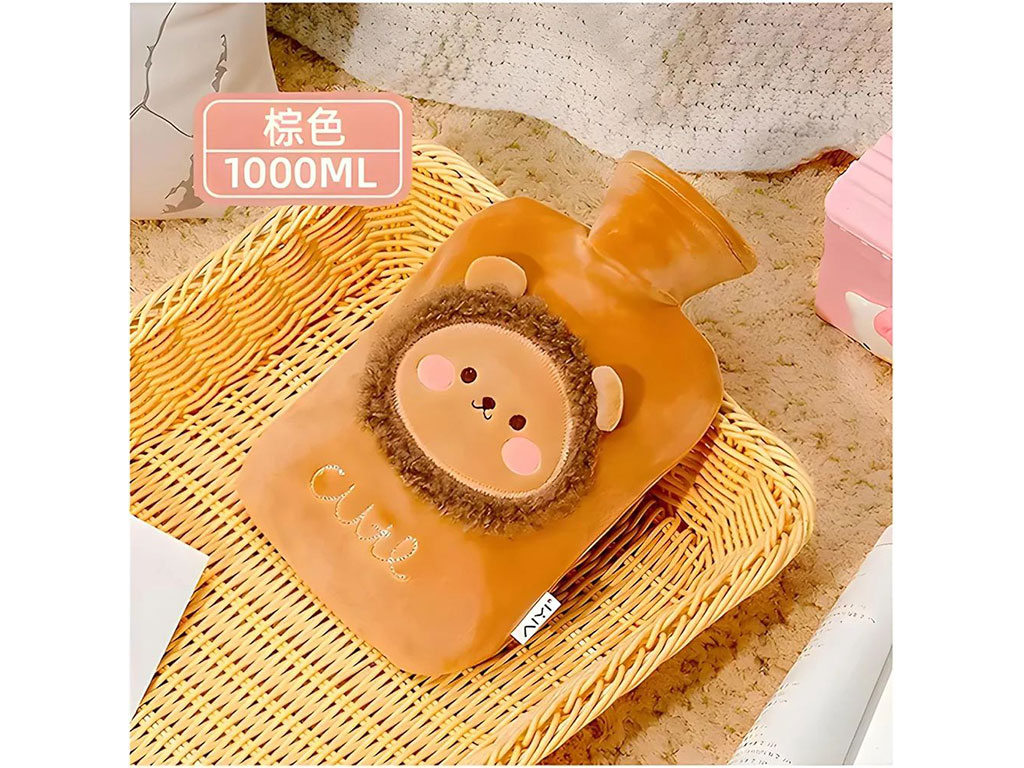 کیسه آب گرم نوزاد و کودک طرح مخملی سر حیوانات