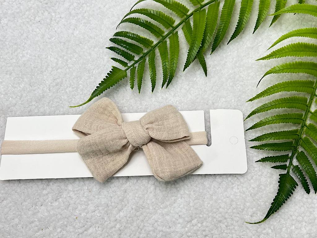 هدبند موسلین با پاپیون درشت دارای رنگ بندی