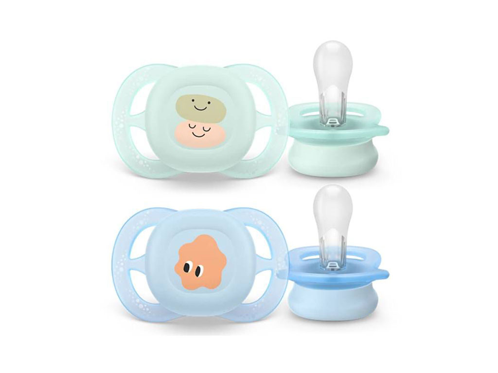 پستانک ارتودنسی دو عددی نوزادی2-0 ماه مدل ultra soft فیلیپس اونت philips avent