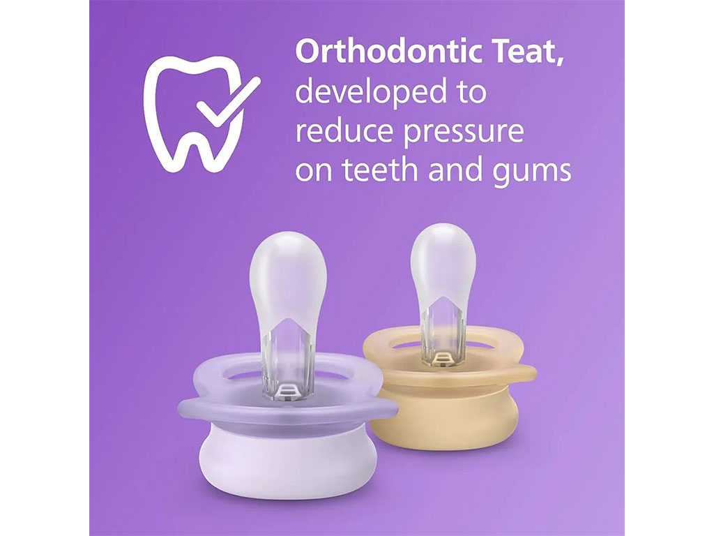پستانک ارتودنسی دو عددی نوزادی2-0 ماه مدل ultra soft فیلیپس اونت philips avent