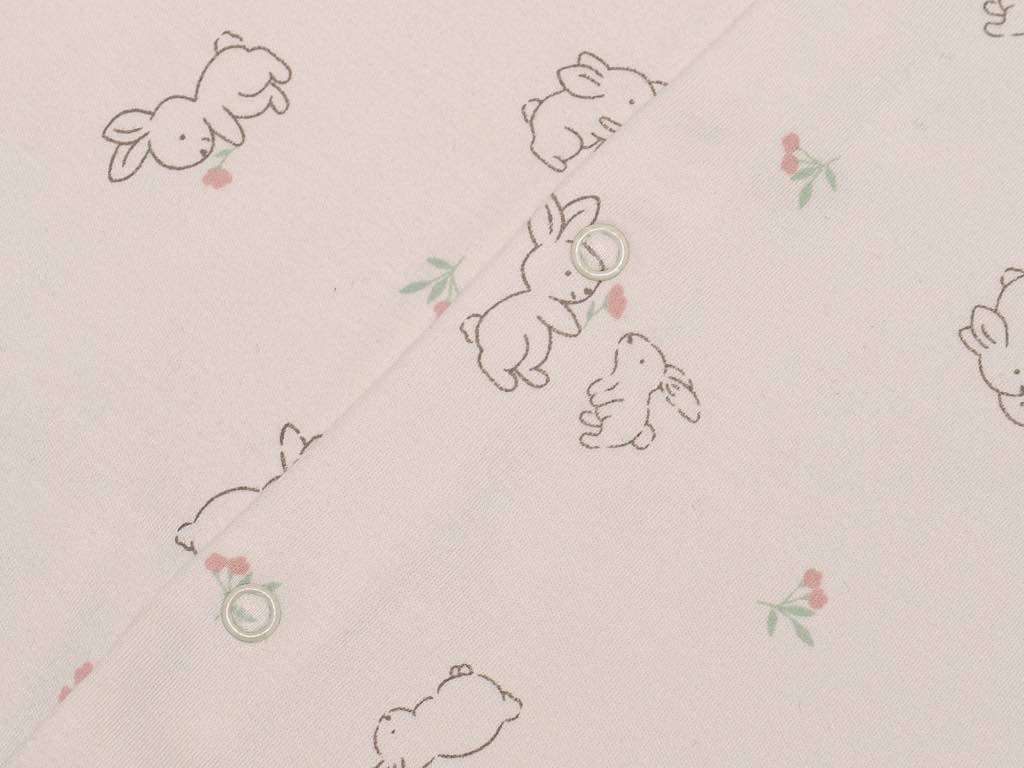 سرهمی نوزادی رنگ کرم طرح خرگوش مدل zhiana  پاپو papo