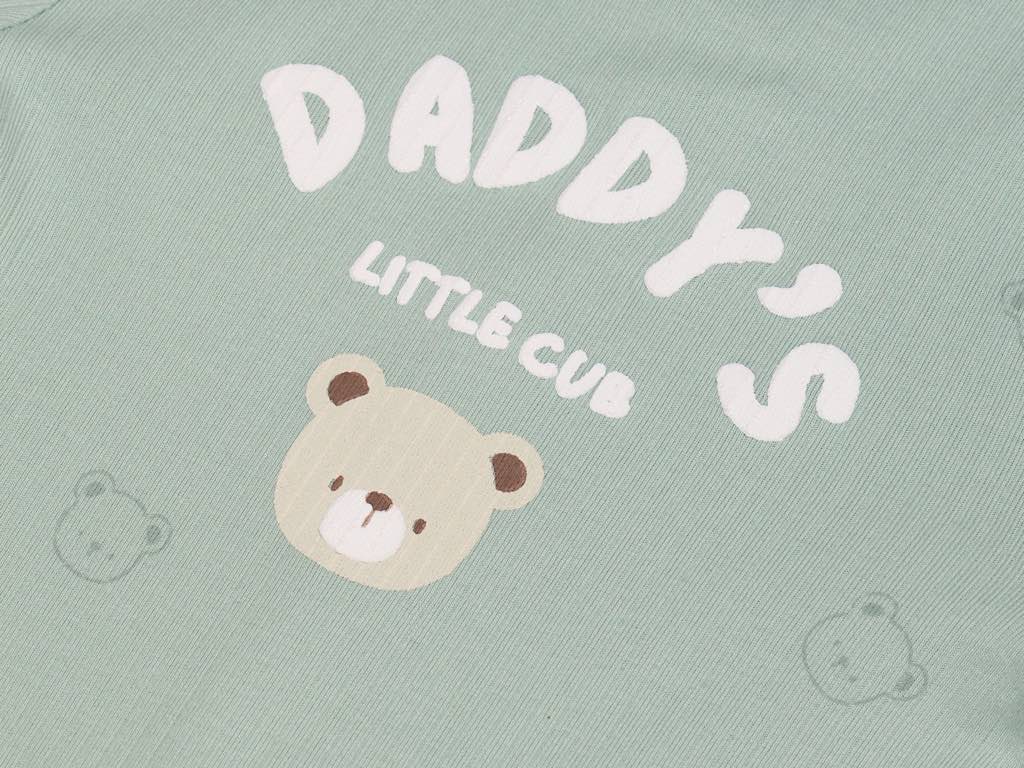 سرهمی نوزادی سبز رنگ طرح تدی مدل FARDIS پاپو papo