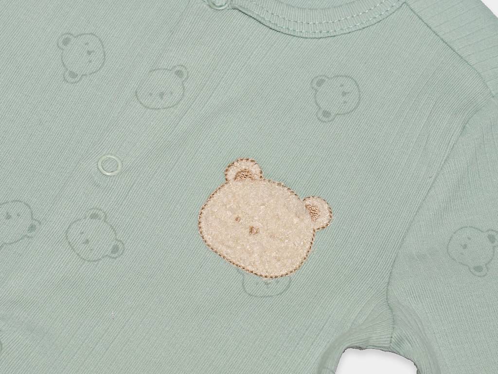 سرهمی نوزادی سبز رنگ طرح تدی مدل FARDIS پاپو papo