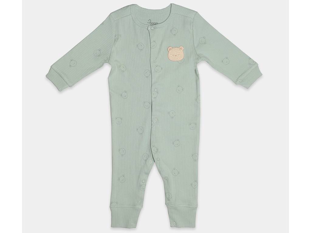 سرهمی نوزادی سبز رنگ طرح تدی مدل FARDIS پاپو papo