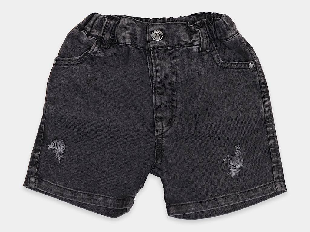 تیشرت جودون  و شلوارک جین دودی  پسرانه طرح تدی  مدل  shaya پاپو papo