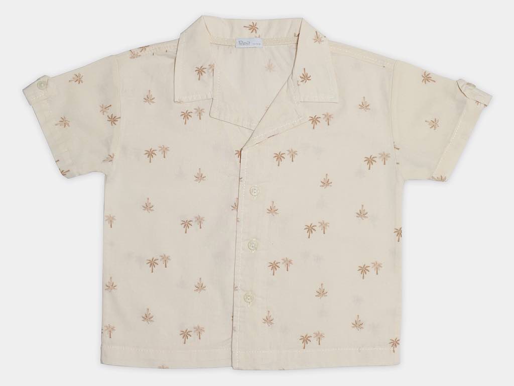 شومیز و شلوارک نخی پسرانه طرح هاوایی مدل  radman پاپو papo