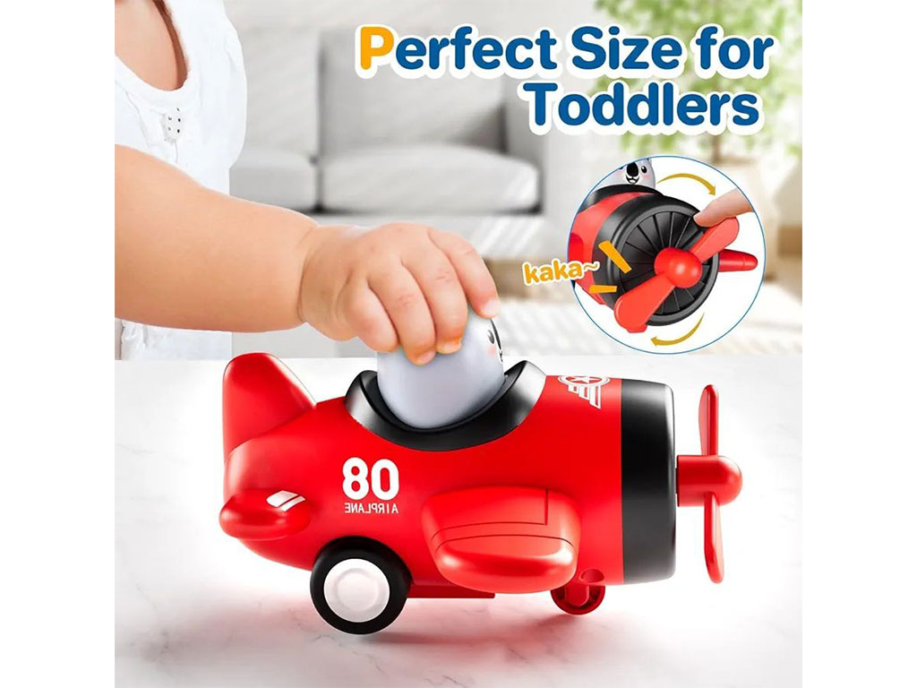 هواپیما فشاری اسباب بازی حیوانات