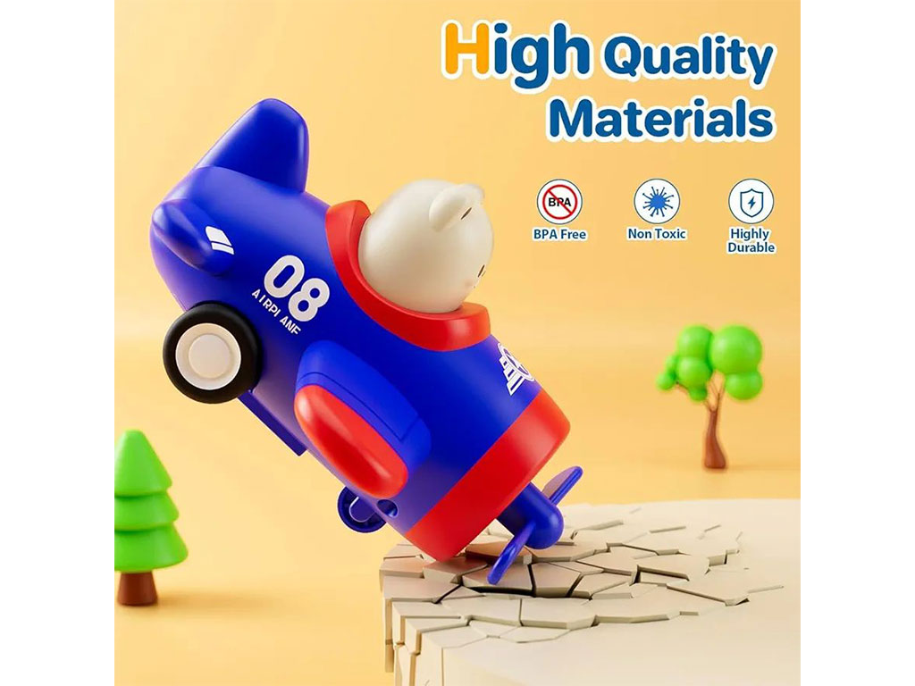 هواپیما فشاری اسباب بازی حیوانات