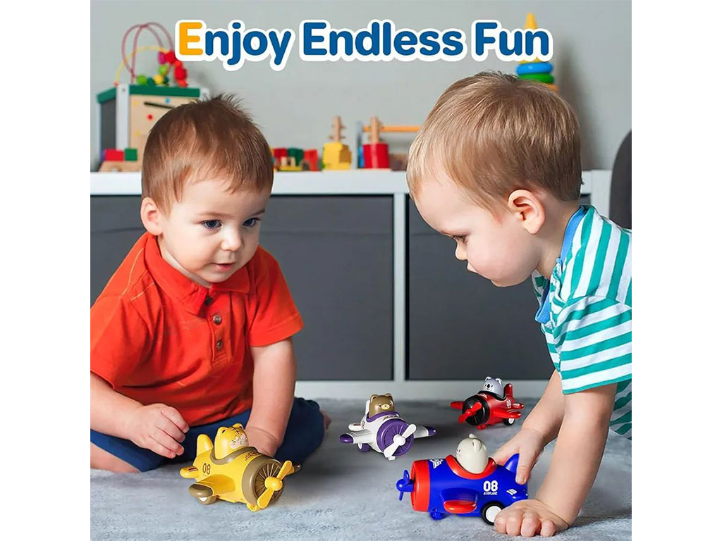 هواپیما فشاری اسباب بازی حیوانات