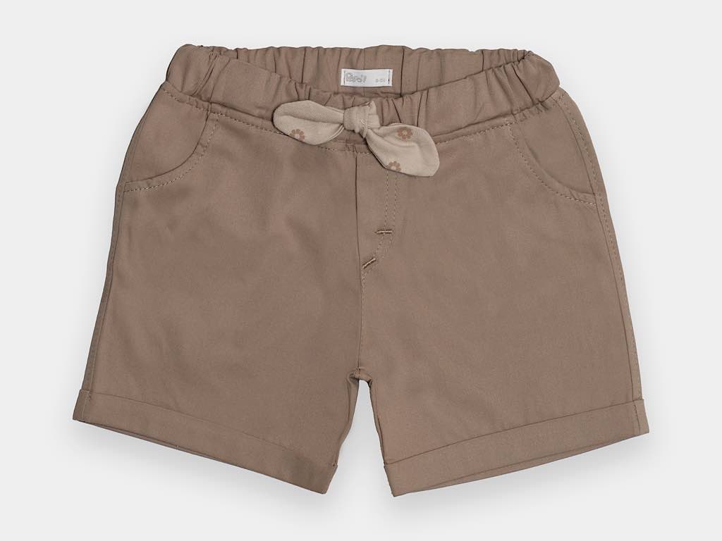 تیشرت و شلوارک کتان دخترانه طرح دختر و گربه مدل  SHABNAM پاپو papo