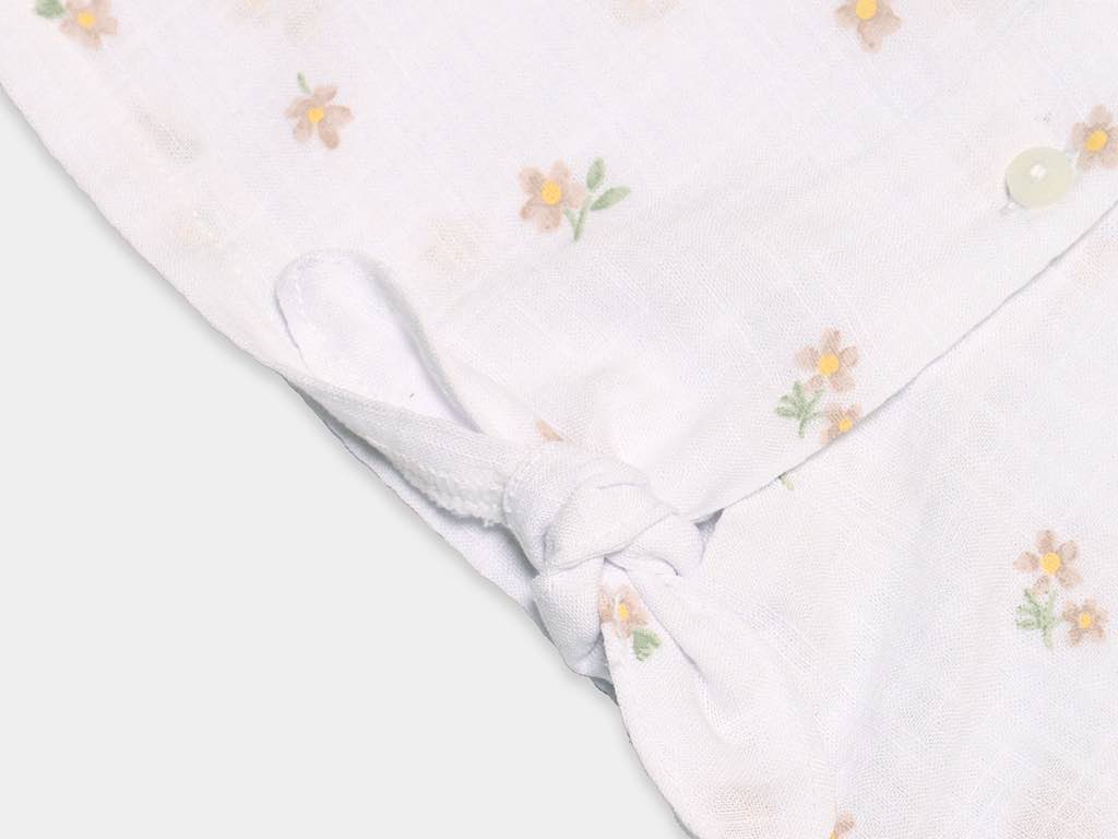 شومیز و شلوارک جین دخترانه طرح گل  مدل  ZHILA پاپو papo