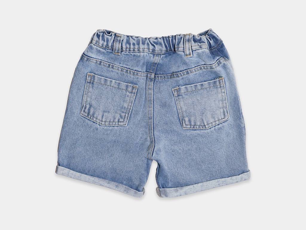 شومیز و شلوارک جین دخترانه طرح گل  مدل  ZHILA پاپو papo