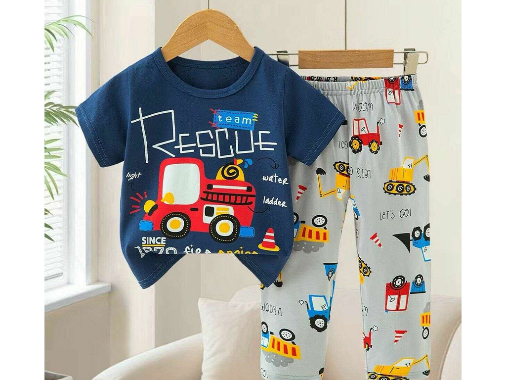 ست لباس بلوز و شلوار راحتی آتش نشان