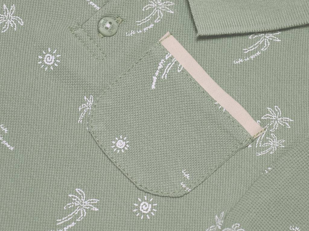 تیشرت و شلوارک کتان پسرانه طرح نخل  و خورشید مدل arshama پاپو papo