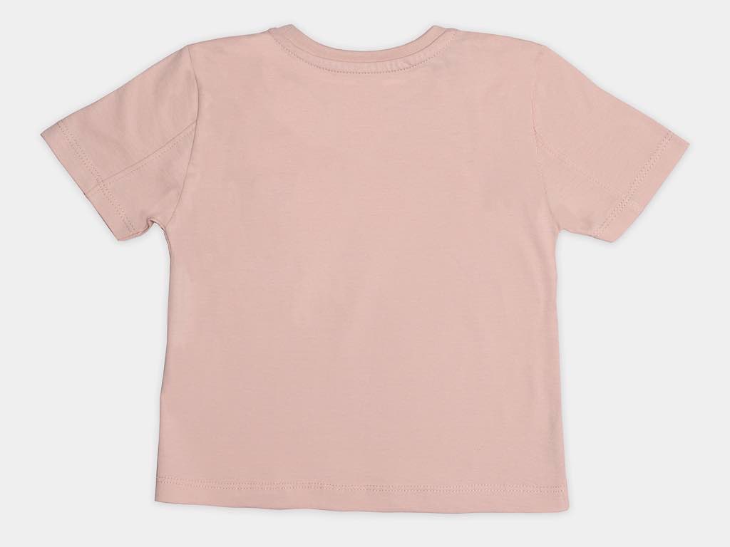 تیشرت و شلوارک جین دخترانه صورتی رنگ طرح گل  مدل  PARASTOO پاپو papo