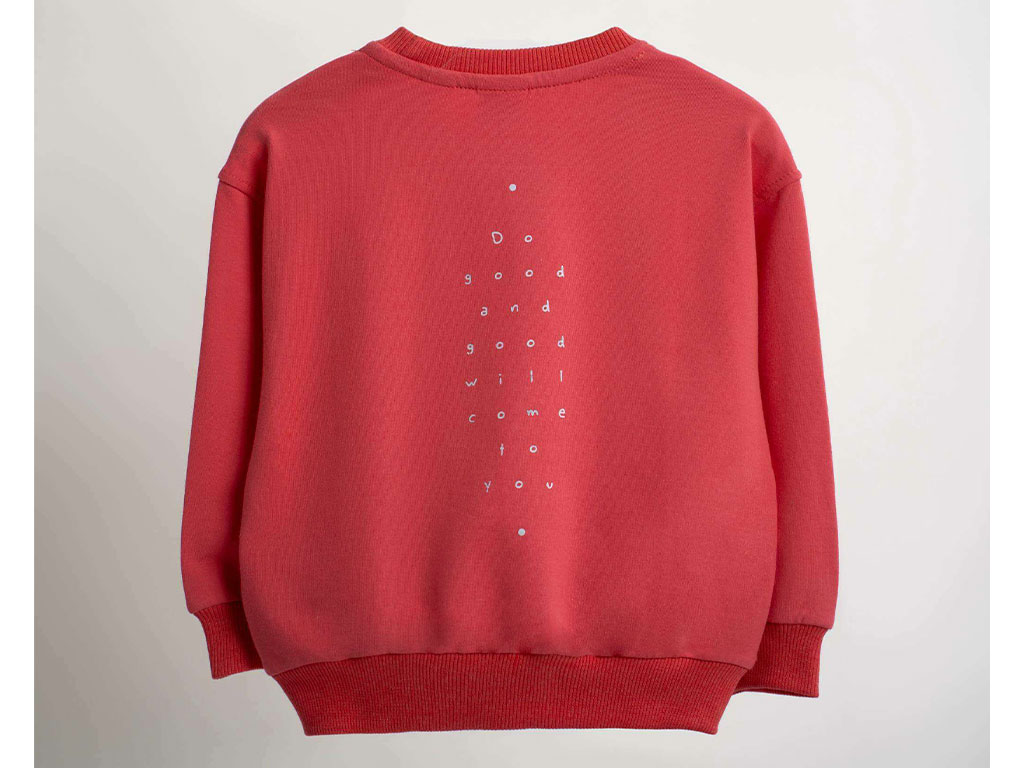 بلوز آستین بلند دورس رنگ مرجانی طرح H بشیر Bashir