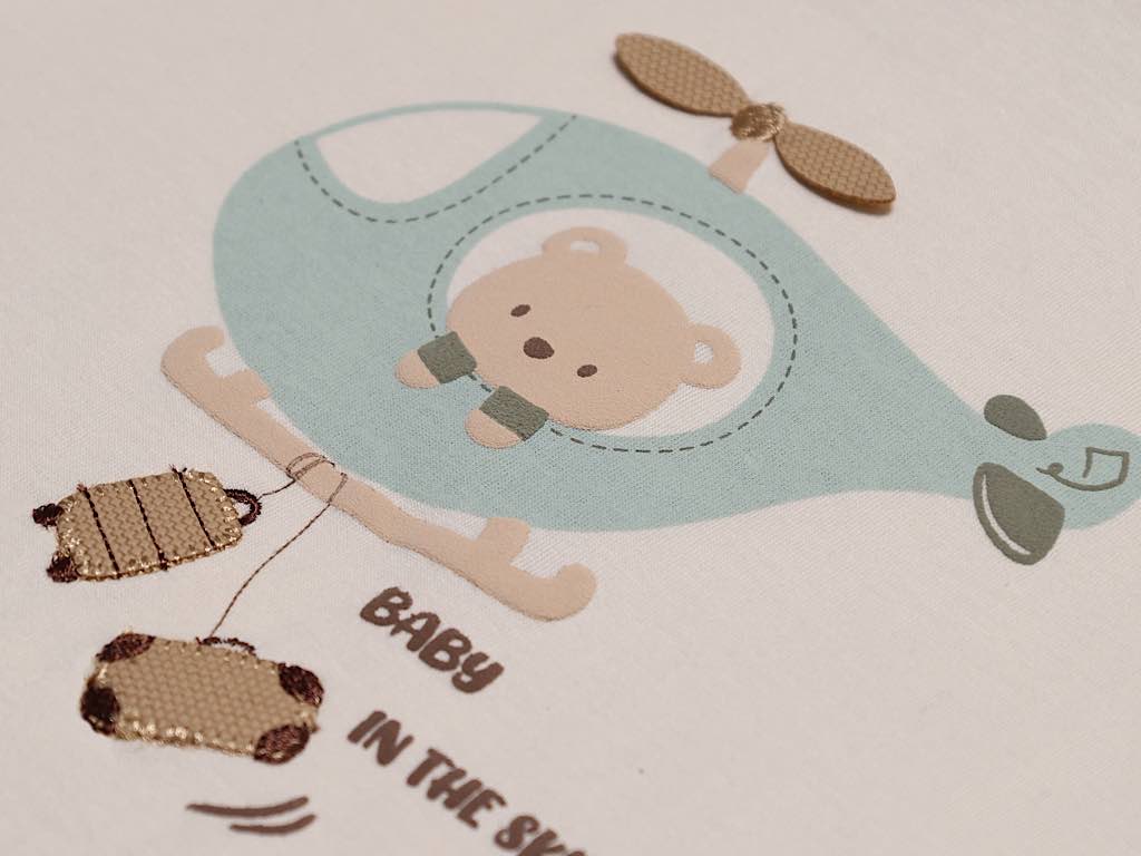 تیشرت و شلوارک کتان پسرانه طرح هلی کوپتر مدل kamin پاپو papo