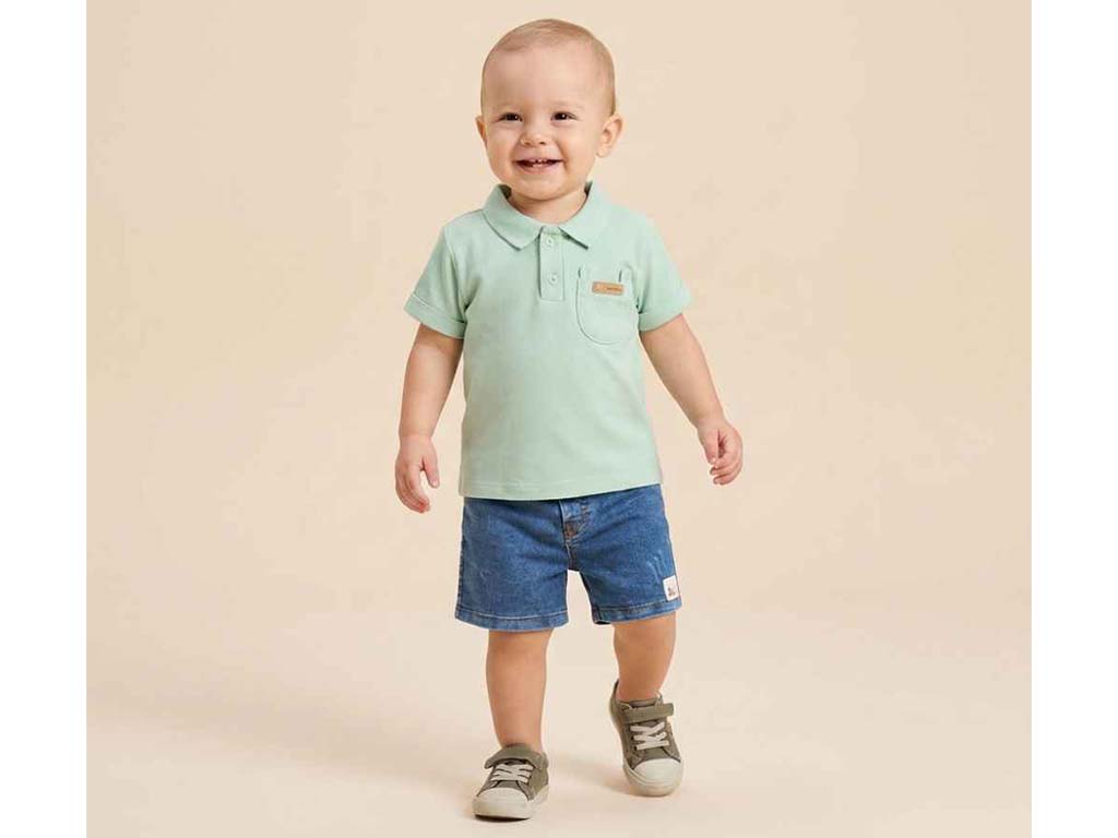 تیشرت جودون و شلوارک جین طرح جیب تدی مدل barsam پاپو papo