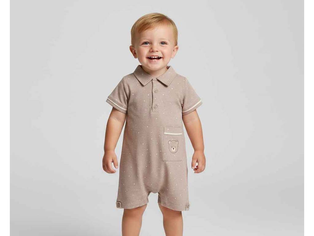 رامپر مجلسی  نوزادی پسرانه طرح تدی مدل  KIA پاپو papo