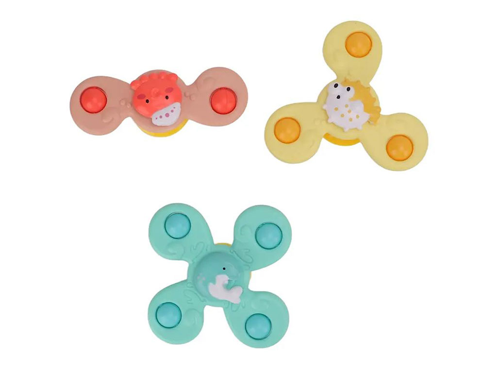 اسپینر جغجغه ای چسبان 3 عددی اسباب بازی طرح حیوانات دریایی