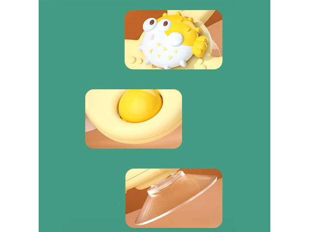 اسپینر جغجغه ای چسبان 3 عددی اسباب بازی طرح حیوانات دریایی