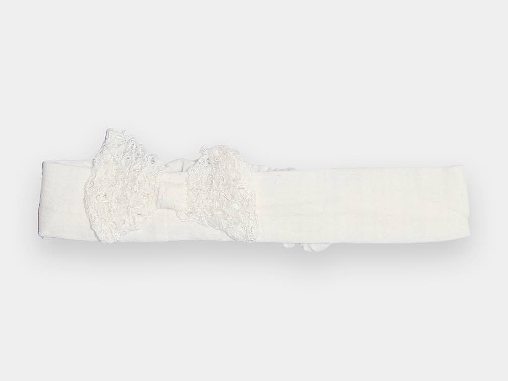 رامپر مجلسی با هدبند نوزادی دخترانه رنگ شیری مدل baranak پاپو papo