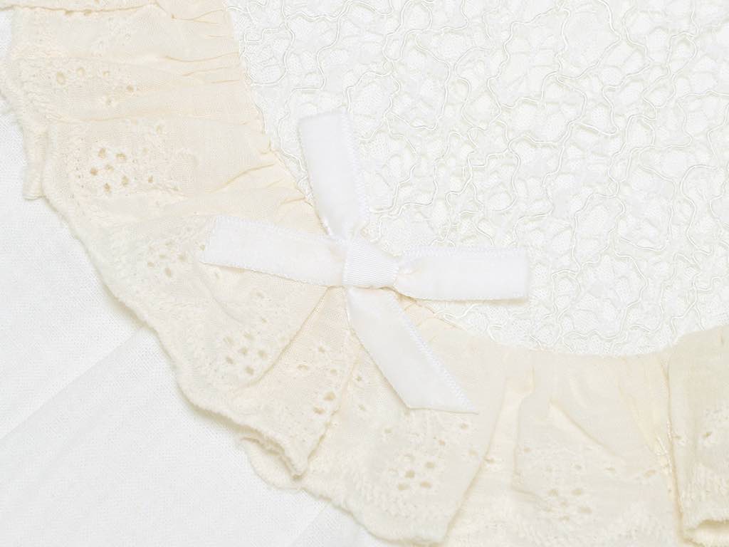 رامپر مجلسی با هدبند نوزادی دخترانه رنگ شیری مدل baranak پاپو papo