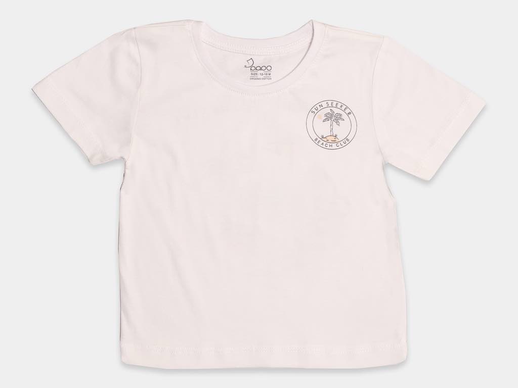 ست سه تکه تیشرت، شومیز و شلوارک جین نوزادی پسرانه مدل  mahbod  پاپو papo