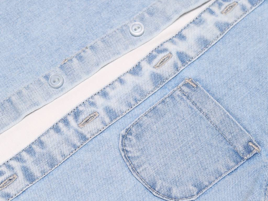 ست سه تکه تیشرت، شومیز و شلوارک جین نوزادی پسرانه مدل  mahbod  پاپو papo