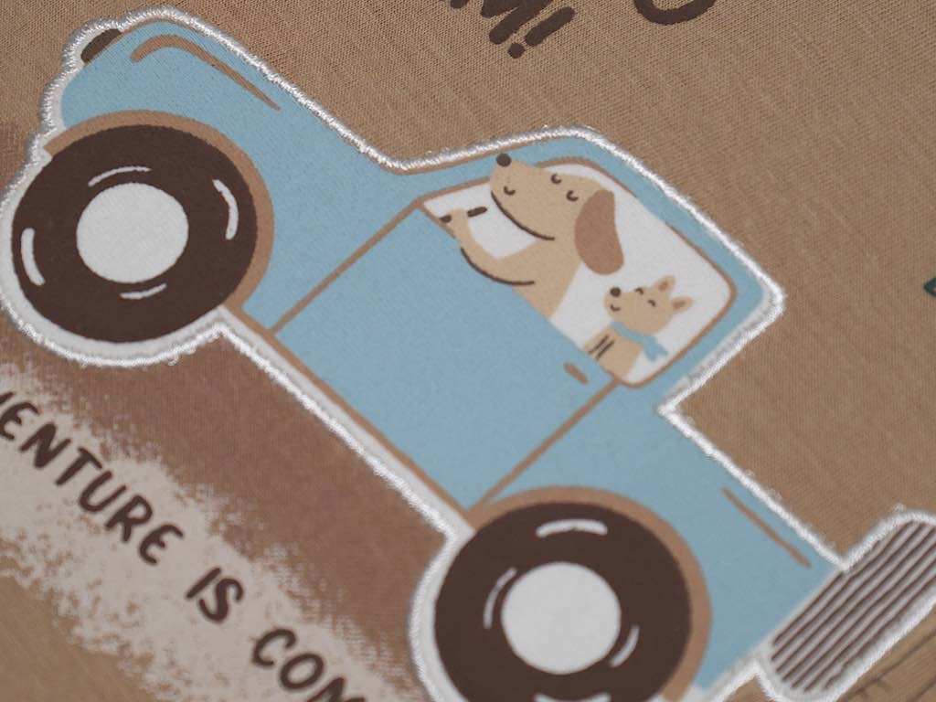 تیشرت و شلوارک جین پسرانه طرح ماشین و نخل  مدل parsia پاپو papo