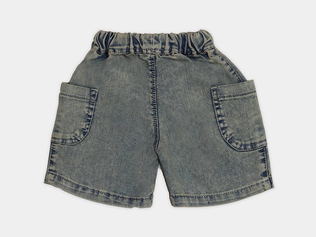 تیشرت و شلوارک جین پسرانه طرح ماشین و نخل  مدل parsia پاپو papo