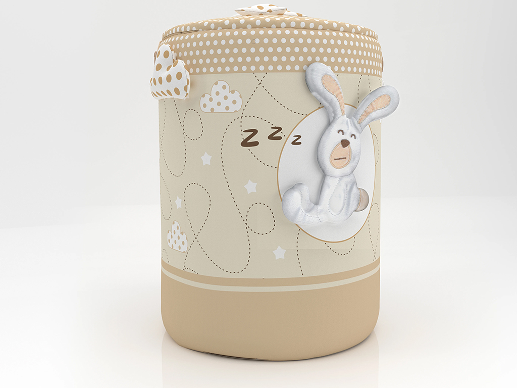 سبد لباس سایز متوسط اتاق کودک Bear And Kite رزبرن  rose born