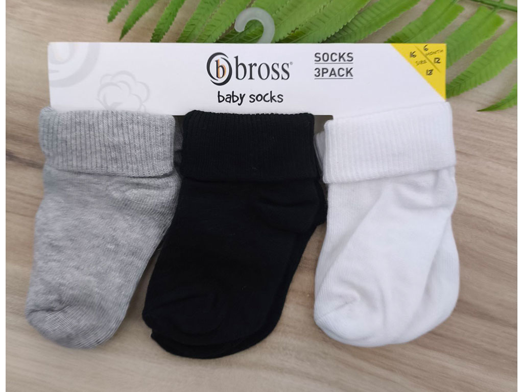 جوراب 6-12 ماه bross لبه دوبل