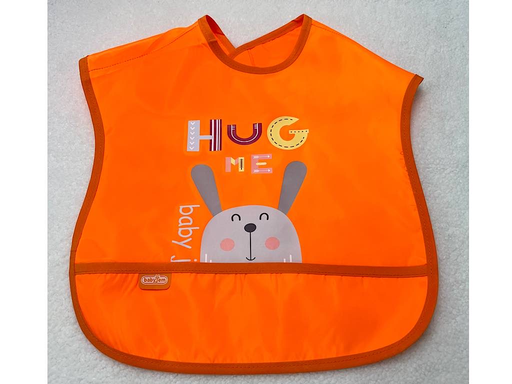 پیشبند جلو جیب دار مشمایی طرح خرگوش hug me بیبی جم baby jem