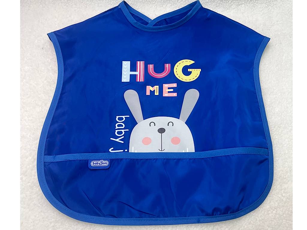 پیشبند جلو جیب دار مشمایی طرح خرگوش hug me بیبی جم baby jem