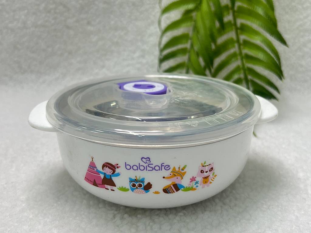 ظرف غذا داخل استیل سوپاپ دار حجم 330 میل babysafe