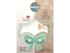 پتو تکی نخی تابستانه با پارچه موسلین طرح بالمی Balmy