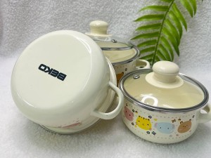 سرویس قابلمه نوزاد و کودک 6 پارچه لعابی beko