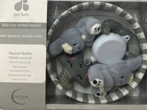 آویز موزیکال و چرخشی بالای تخت نوزاد طرح حیوانات just born