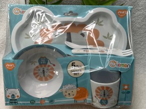 سرویس غذاخوری ملامین پنج تکه lemon