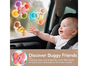 اسپینر چسبان پاپتی 3 عددی طرح حیوانات اسباب بازی SPINNING TOYS
